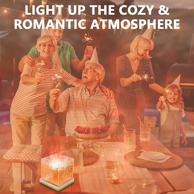 Zaavio Waves Square Lamp 16 in 1 Ocean Wave Projector Night Light with Remote, Water Effect Lamp for Bedroom, Living Room,Romantic Ocean Wave Water Night Light Projector with 3D Water Wave Effect-2024