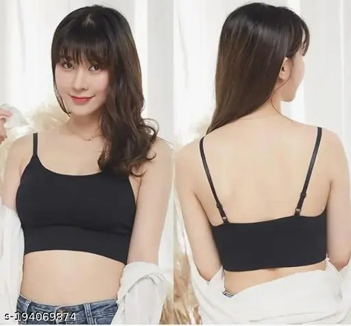 Combo Pack of 2 New Stylish Women Short Bralette Sports Gyming Running Bra (Brown Grey Black Any 2 Color)