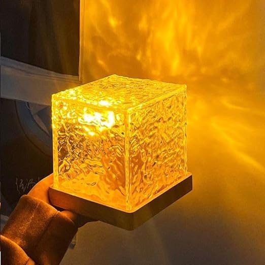 Zaavio Waves Square Lamp 16 in 1 Ocean Wave Projector Night Light with Remote, Water Effect Lamp for Bedroom, Living Room,Romantic Ocean Wave Water Night Light Projector with 3D Water Wave Effect-2024