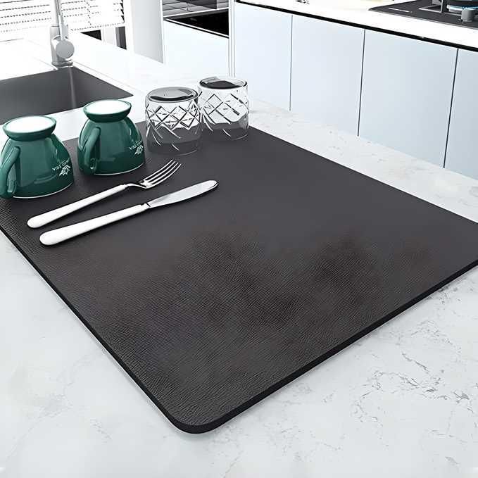 Dish Drying mat Grey 60x40 cm