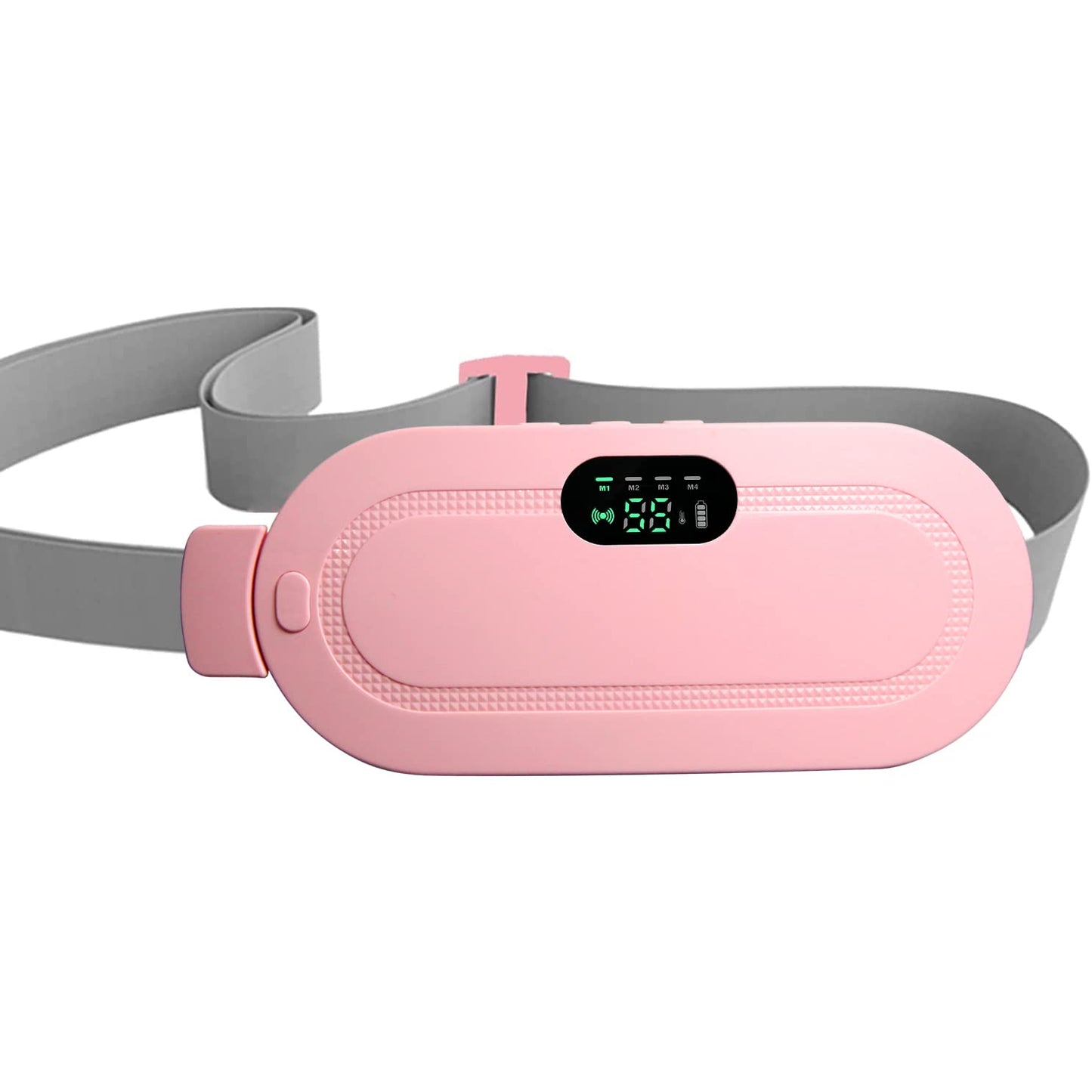 Portable Cordless Heating Pad for Menstrual Cramps Relief, Heating Pad for Stomach, 3-Speed Temperature Adjustment and 4-Speed Massage Modes, Back and Belly Heating Pad for Women(Pink)