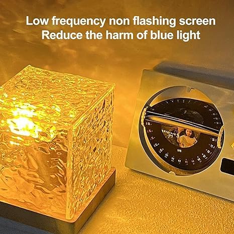 Zaavio Waves Square Lamp 16 in 1 Ocean Wave Projector Night Light with Remote, Water Effect Lamp for Bedroom, Living Room,Romantic Ocean Wave Water Night Light Projector with 3D Water Wave Effect-2024