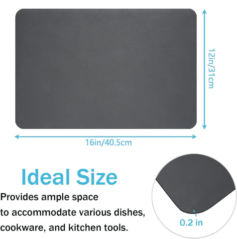 Dish Drying mat Grey 60x40 cm