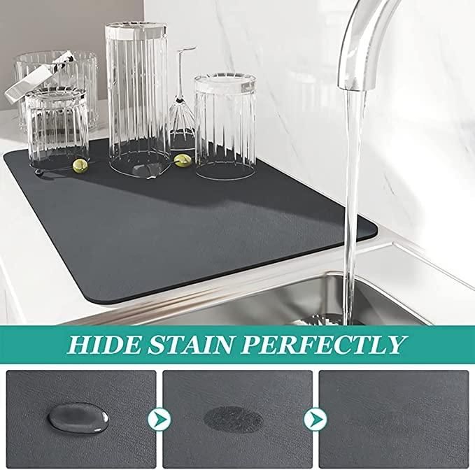 Dish Drying mat Grey 60x40 cm