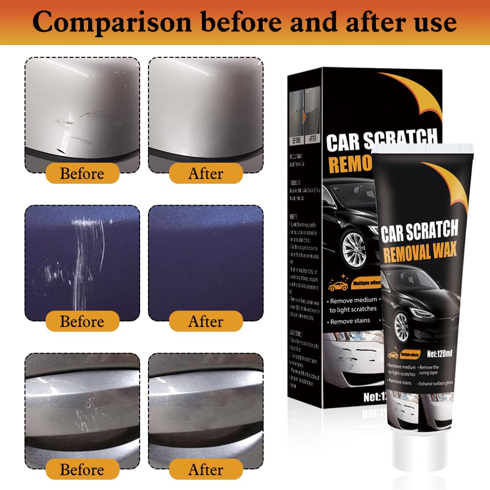 Paint Renovator Scratch Remover | Surface Scratch Repair Cream with Sponge | Car Body Scratch Remover Kit for Swirls and Marks | Paint Renovator Scratch Remover for All Surfaces