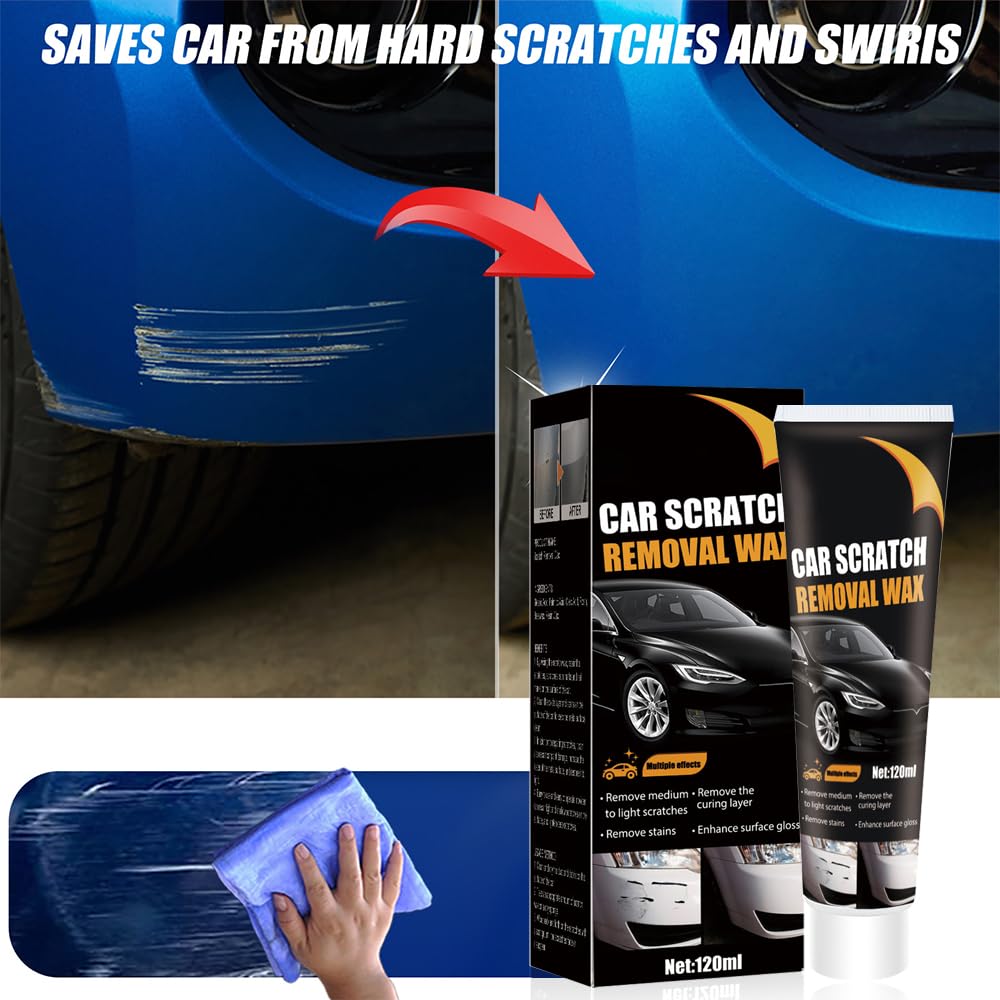 Paint Renovator Scratch Remover | Surface Scratch Repair Cream with Sponge | Car Body Scratch Remover Kit for Swirls and Marks | Paint Renovator Scratch Remover for All Surfaces