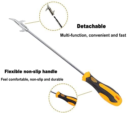 2-in-1 Car Tyre Stone Remover & Cleaning Hook Tool Kit – Stainless Steel Tyre Groove Cleaner with Rubber Handle & Built-in Screwdriver – for Cars, Bikes, Trucks, and Motorcycles