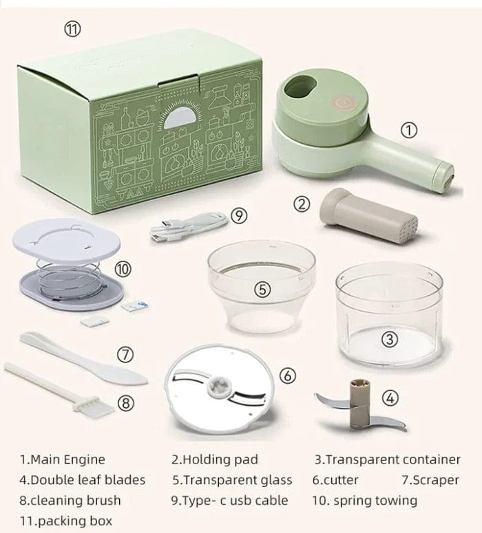 Choprino™️4-in-1 Electric Chopper, Vegetable cutter