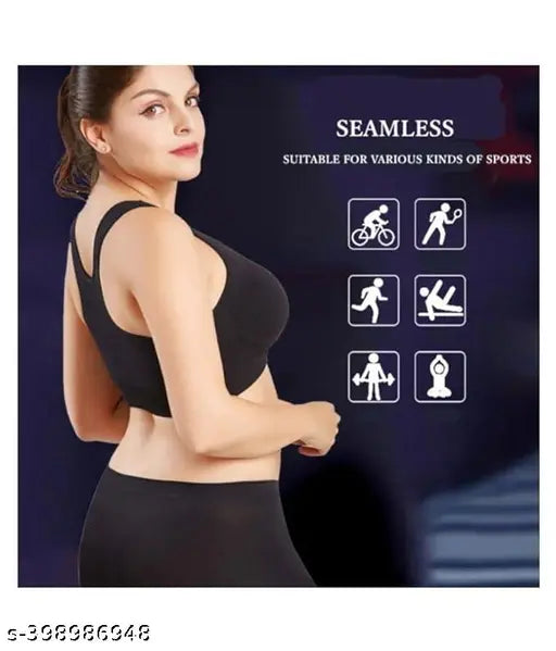 Women's Cotton Solid Non Padded Air Bra (Pack of 3)