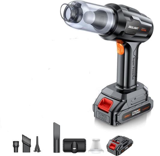 Handheld Cordless Car Vacuum Cleaner – 21000pa with High-Power Suction