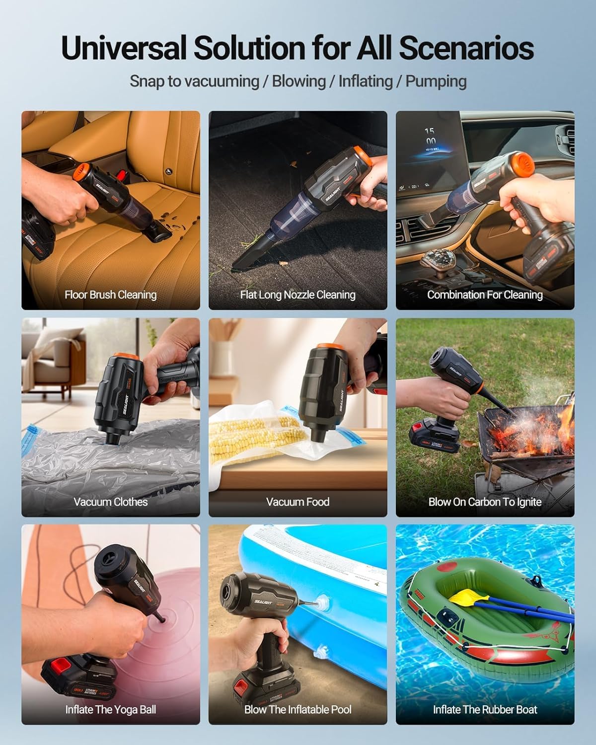 Handheld Cordless Car Vacuum Cleaner – 21000pa with High-Power Suction