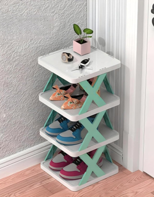 Premium Quality Plastic 4 Shelf Foldable Shoe Rack