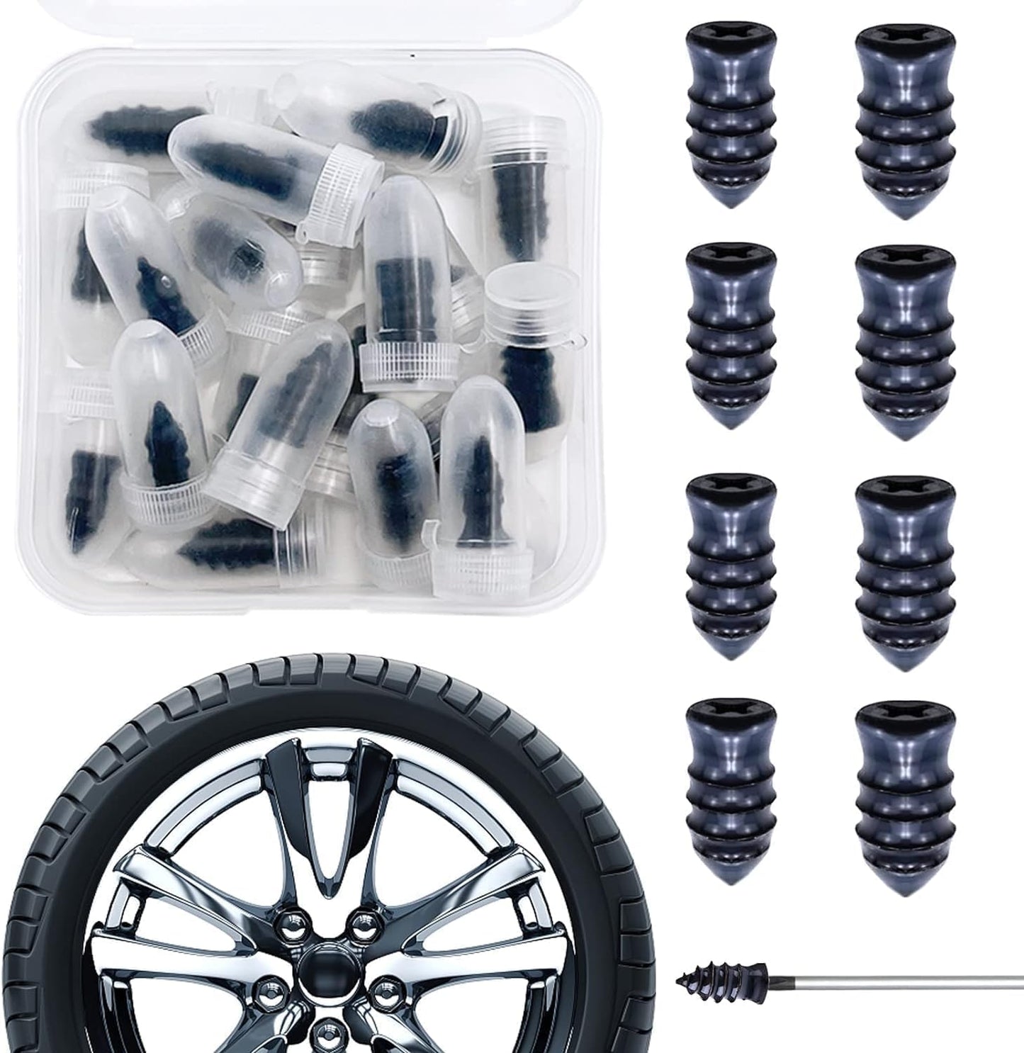 10 pcs Tyre Repair Screw, Self-Service Tire Repair Nail, Puncture Repair Nail