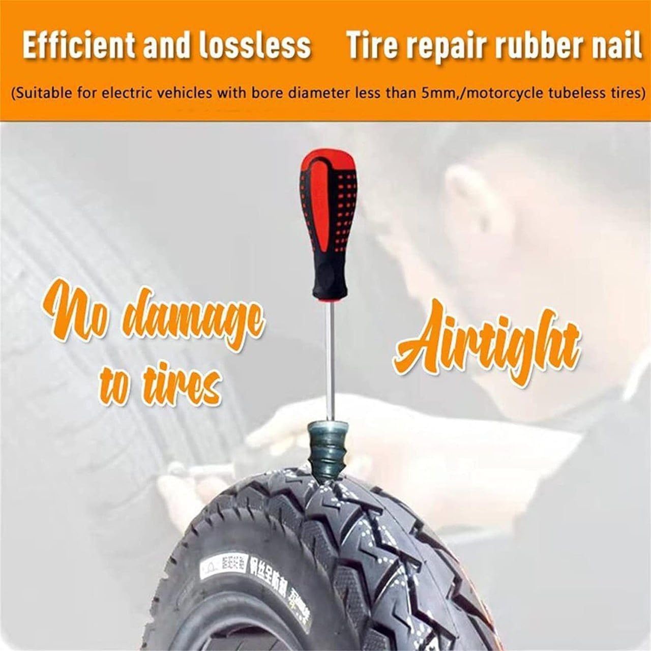 10 pcs Tyre Repair Screw, Self-Service Tire Repair Nail, Puncture Repair Nail